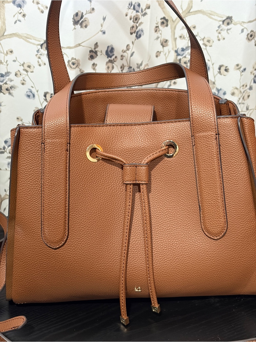 Lauren Conrad Structured satchel handbag Chestnut Brown